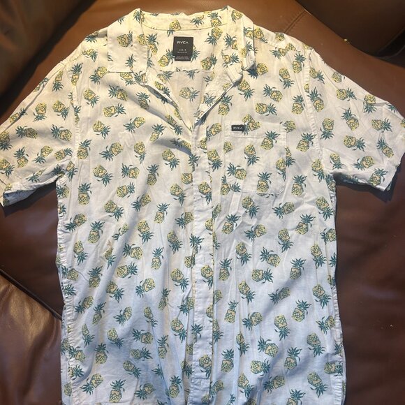 RVCA Pineapple Party Hula Shirt L - Picture 1 of 3
